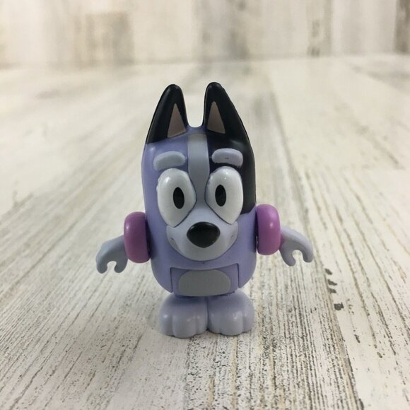 Bluey OLDER SOCKS Heeler Christmas SWIM Cousin Standing Figure Bigger Blue RARE - Picture 1 of 6